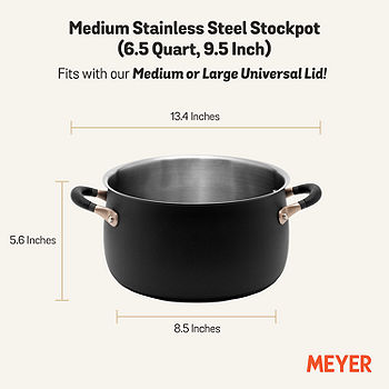 Meyer Accent Series Stainless Steel Universal Cookware Lid, Large