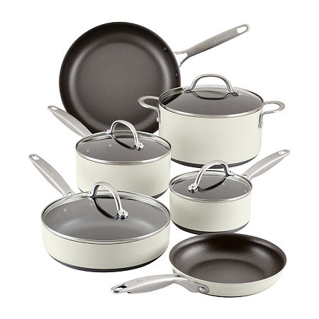 Anolon Achieve Hard Anodized 10-pc. Cookware Set, One Size, White