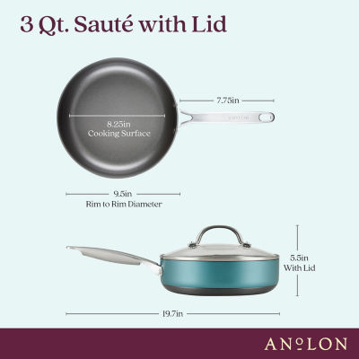 Anolon Achieve Hard Anodized 3-qt. Saute Pan with Lid