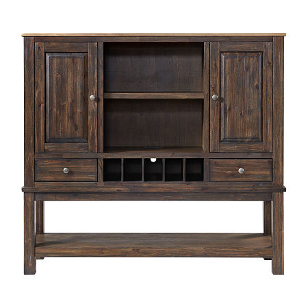 Barrington Sideboard With Wine Storage, One Size, Brown