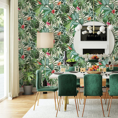 Tempaper Rainforest Peel & Stick Wallpaper RA537, Color: Green ...