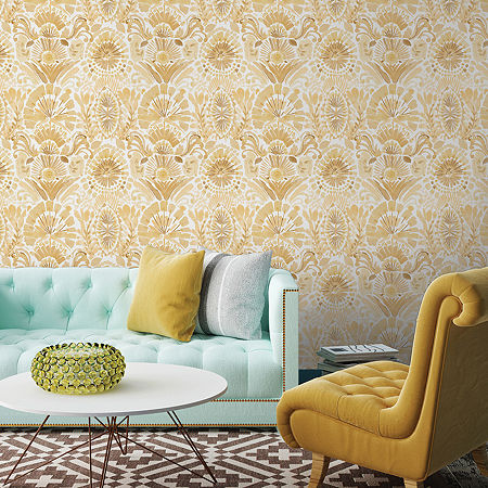 Tempaper Bohemia Peel & Stick Wallpaper, One Size, Yellow