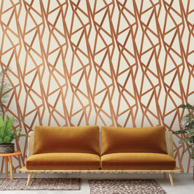 Tempaper Intersections Bronze Peel & Stick Wallpaper