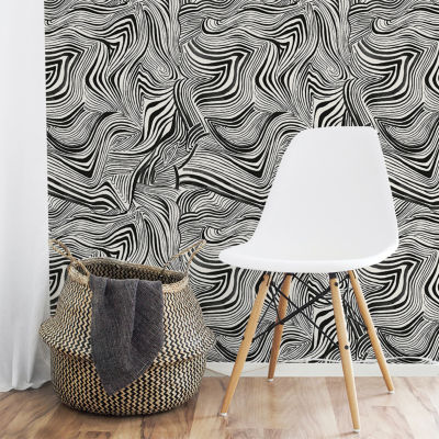 Tempaper Zebra Marble Peel & Stick Wallpaper