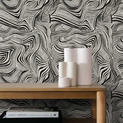 Tempaper Zebra Marble Peel & Stick Wallpaper