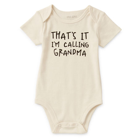 Okie Dokie Baby Unisex Short Sleeve Bodysuit, 3 Months, White
