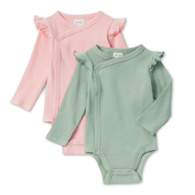 Okie Dokie Baby Girls 2-pc. Long Sleeve Bodysuit