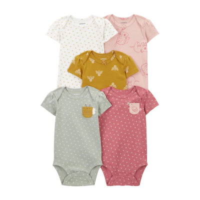 Carter's Baby Girls 5-pc. Short Sleeve Bodysuit