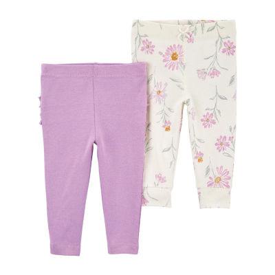 Carter's Baby Girls 2-pc. Straight Pull-On Pants