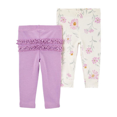 Carter's Baby Girls 2-pc. Straight Pull-On Pant