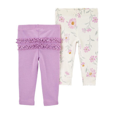 Carter's Baby Girls 2-pc. Straight Pull-On Pants