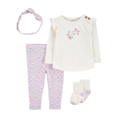 Carter's Baby Girls 4-pc. Pant Set