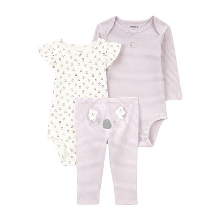 Carter's Baby Girls 3-pc. Pant Set, Newborn, Purple
