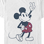 Mens Short Sleeve Mickey Mouse Graphic T-Shirt, Color: White - JCPenney