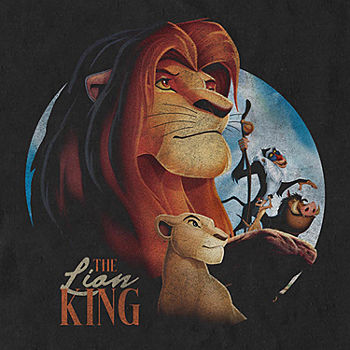 Mens Short Sleeve The Lion King Graphic T-Shirt, Color Mens Short Sleeve The Lion King Graphic T-Shirt, Color