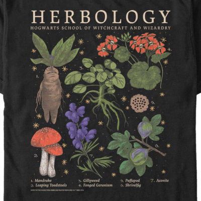 Mens Short Sleeve Herbology Graphic T-Shirt