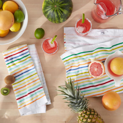 Fiesta Tropical Stripe 2-pc. Kitchen Towel Set