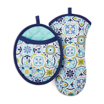 Fiesta Worn Tiles 2-pc. Mitt + Pot Holder Set