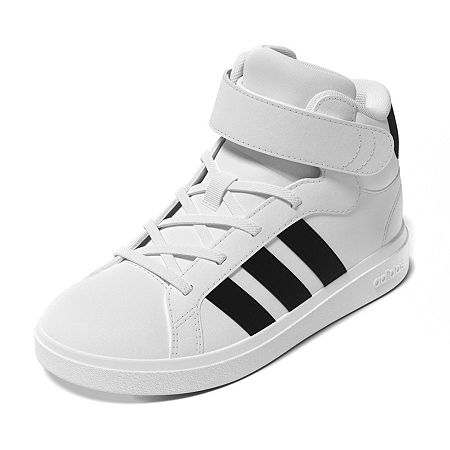 adidas Grand Court Mid Little Unisex Sneakers, 1 Medium, White