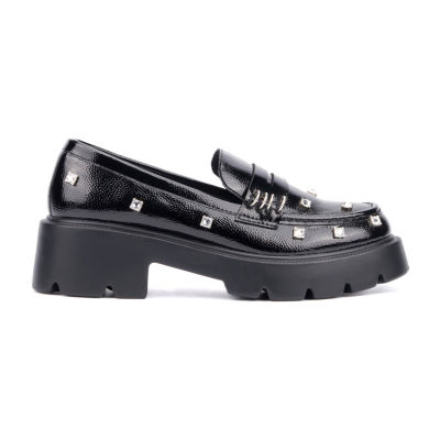 Olivia Miller Womens Luscious Moc Closed Toe Loafers