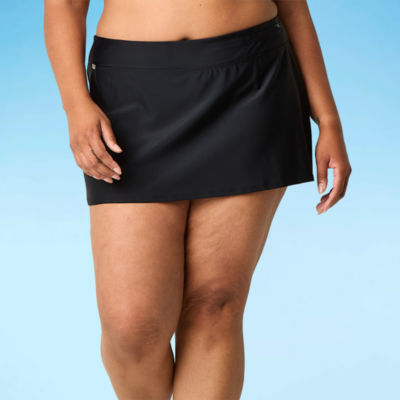 ZeroXposur Womens Comfort Waistband Swim Skirt Plus