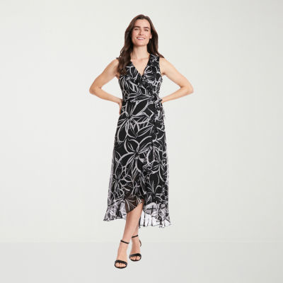 Maggy London Intl Womens Sleeveless Abstract Maxi Dress