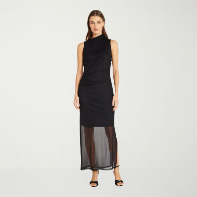 Donna morgan asymmetrical neck sheath dress best sale