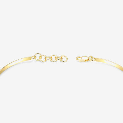 14K Gold over Silver Lab-Created Ruby and Pink & White Lab-Created Sapphire Flower Bangle Bracelet