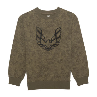 Little & Big Boys Firebird Crew Neck Long Sleeve Sweatshirt