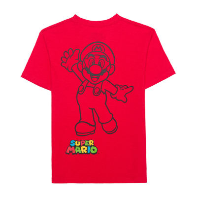 Little & Big Boys Crew Neck Short Sleeve Super Mario Graphic T-Shirt