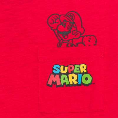 Little & Big Boys Crew Neck Short Sleeve Super Mario Graphic T-Shirt