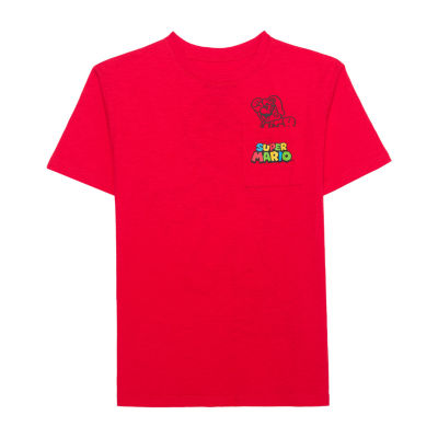 Little & Big Boys Crew Neck Short Sleeve Super Mario Graphic T-Shirt