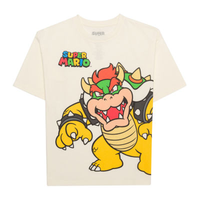 Little & Big Boys Bowser Crew Neck Short Sleeve Super Mario Graphic T-Shirt