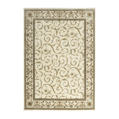 Como Scroll Traditional Oriental Indoor Rectangular Area Rug