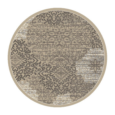 Radici Pisa Modern Geometric Contemporary Indoor Round Area Rug