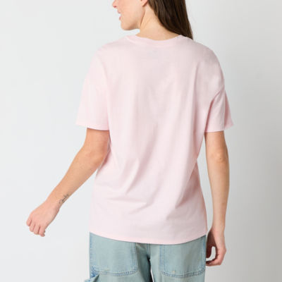 Womens Juniors Crew Neck Short Sleeve Regular Fit Spiderman Graphic T-Shirt