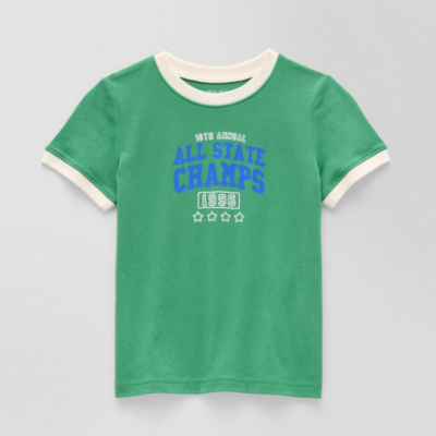 Okie Dokie Toddler & Little Boys Crew Neck Short Sleeve Graphic T-Shirt