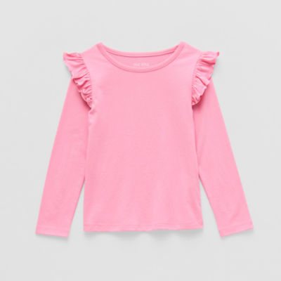 Okie Dokie Toddler & Little Girls Round Neck Long Sleeve T-Shirt