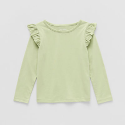 Okie Dokie Toddler & Little Girls Round Neck Long Sleeve T-Shirt