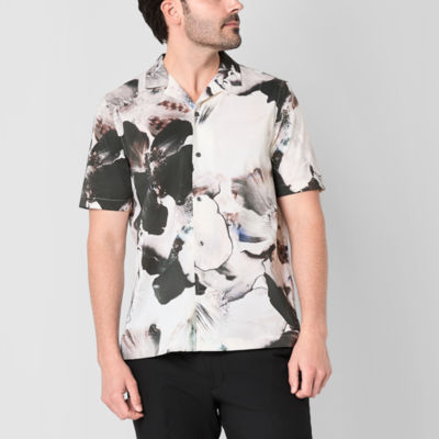 J. Ferrar Mens Short Sleeve Camp Shirt