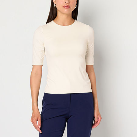Worthington Womens Ultra Smoothing Crew Neck Top