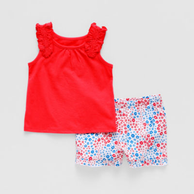Okie Dokie Baby Girls 2-pc. Short Set