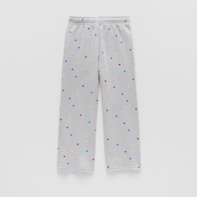 Thereabouts Pintuck Little Girls Wide Leg Regular Fit French Terry Pull-On Pant