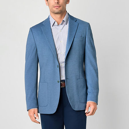 Van Heusen Mens Stretch Fabric Modern Fit Sport Coat, 48 Short, Blue