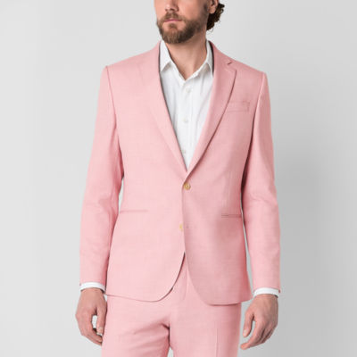 Ferrar Mens Classic Fit Big and Tall Suit Jacket, Color: Pink