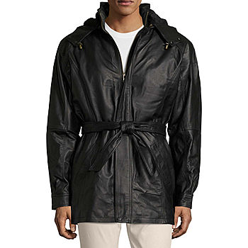 Vintage Leather Hooded Parka With Zip Out Lining - Big Vintage Leather Hooded Parka With Zip Out Lining - Big