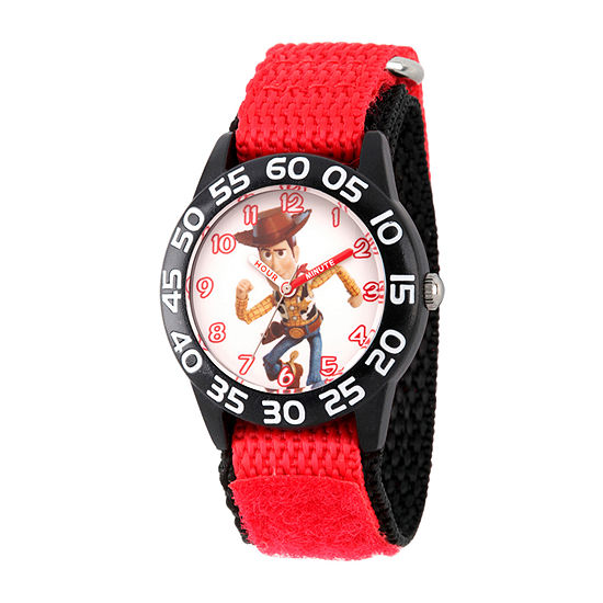 Disney Boys Red Strap Watch-Wds000707