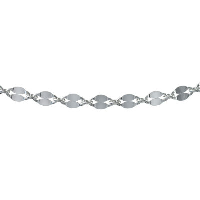 Made in Italy Womens Sterling Silver 24 Inch Link Chain Necklace