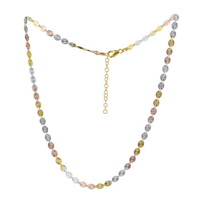 Made in Italy Womens Sterling Silver 18 Inch Link Chain Necklace