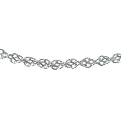 Made in Italy Sterling Silver 8 Inch Solid Link Chain Bracelet